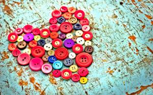 Colorful Buttons Heart Shaped wallpaper thumb