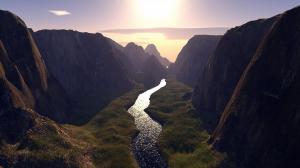 Artistic Beautiful River In The Valley wallpaper thumb