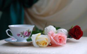 Still Life With Tea Roses wallpaper thumb