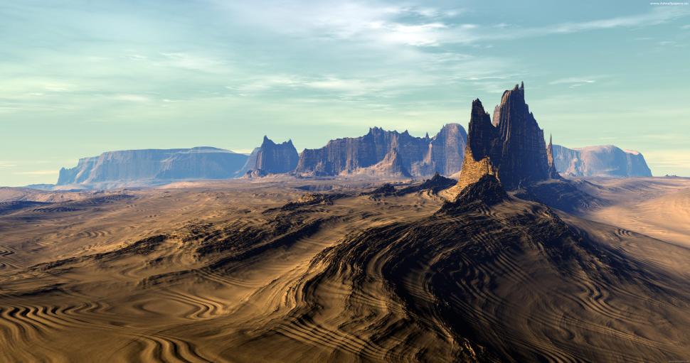 Graphic of a desert wallpaper,desert HD wallpaper,graphic HD wallpaper,sand HD wallpaper,landscape HD wallpaper,4096x2160 wallpaper