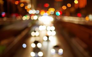 Bokeh Lights Cars City Night wallpaper thumb