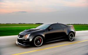 cadillac, cts-v, hennessey, black, side view wallpaper thumb