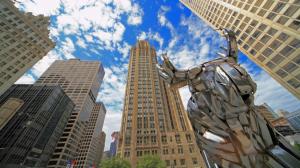 Chrome Sculpture On Michigan Ave. In Chicago wallpaper thumb