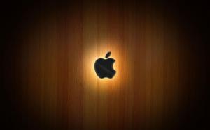 Wooden Glow of Apple wallpaper thumb