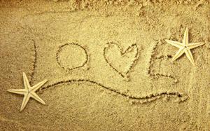 Love beach, sands, starfish wallpaper thumb