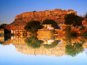 Fort Reflected Sunset India HD wallpaper thumb