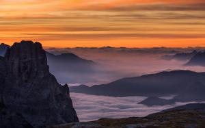 Dolomites, Mountains, Morning, Landscape, Mist, Alps, Sunrise, Nature wallpaper thumb