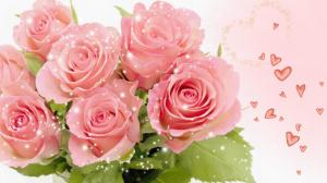Pink Rose Bouquet wallpaper thumb