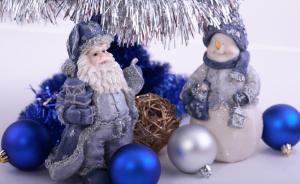 santa claus, snowman, new year, christmas decorations, tinsel wallpaper thumb