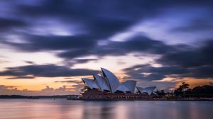 Sydney Sydney Opera House Sunset HD wallpaper thumb