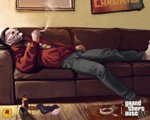 Grand Theft Auto GTA Smoking HD wallpaper thumb