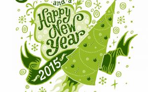 Green Happy New Year wallpaper thumb