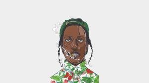 A$AP Rocky, Smoke, Caricature wallpaper thumb