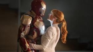 Iron Man 3 Tony Stark intimate with Pepper Potts wallpaper thumb
