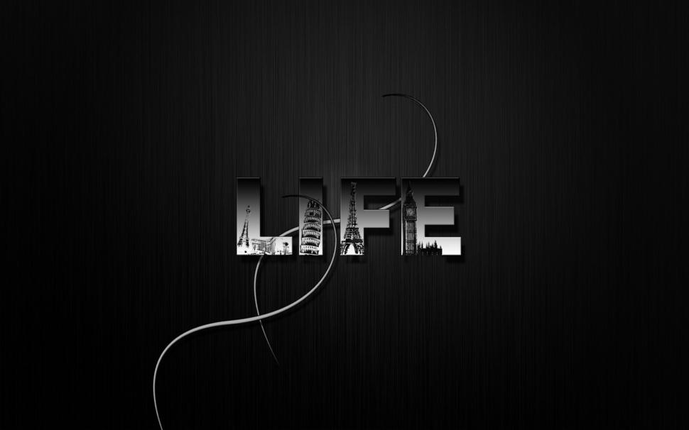 Black and White Life wallpaper,background HD wallpaper,dark HD wallpaper,life letters HD wallpaper,1920x1200 wallpaper