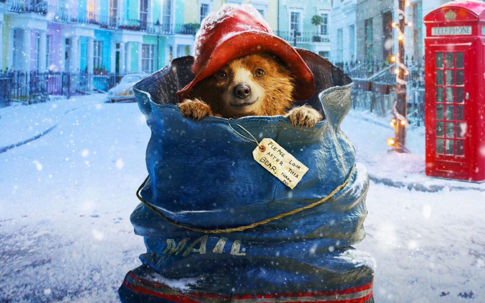 Bear, Snow, Christmas, Blue Clothing, Red Hat wallpaper,bear HD wallpaper,snow HD wallpaper,christmas HD wallpaper,blue clothing HD wallpaper,red hat HD wallpaper,2880x1800 wallpaper
