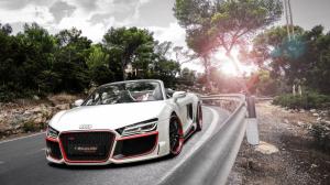 Cars, Famous Brand, Audi, White Car, Trees, Country Road wallpaper thumb