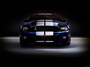 Blue and White Mustang Shelby wallpaper thumb