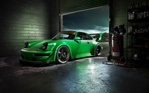 Green Porsche Carrera wallpaper thumb