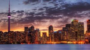 Wonderful Toronto Cityscape At Sunset wallpaper thumb