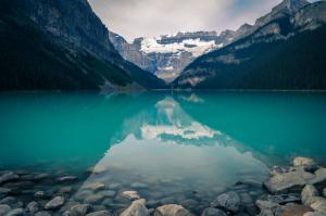 Landscapes, Lake, Banff National Park, Alberta, Canada, Mountain, Reflection, Rock wallpaper thumb