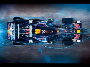 Blue light Red Bull F1 car wallpaper thumb