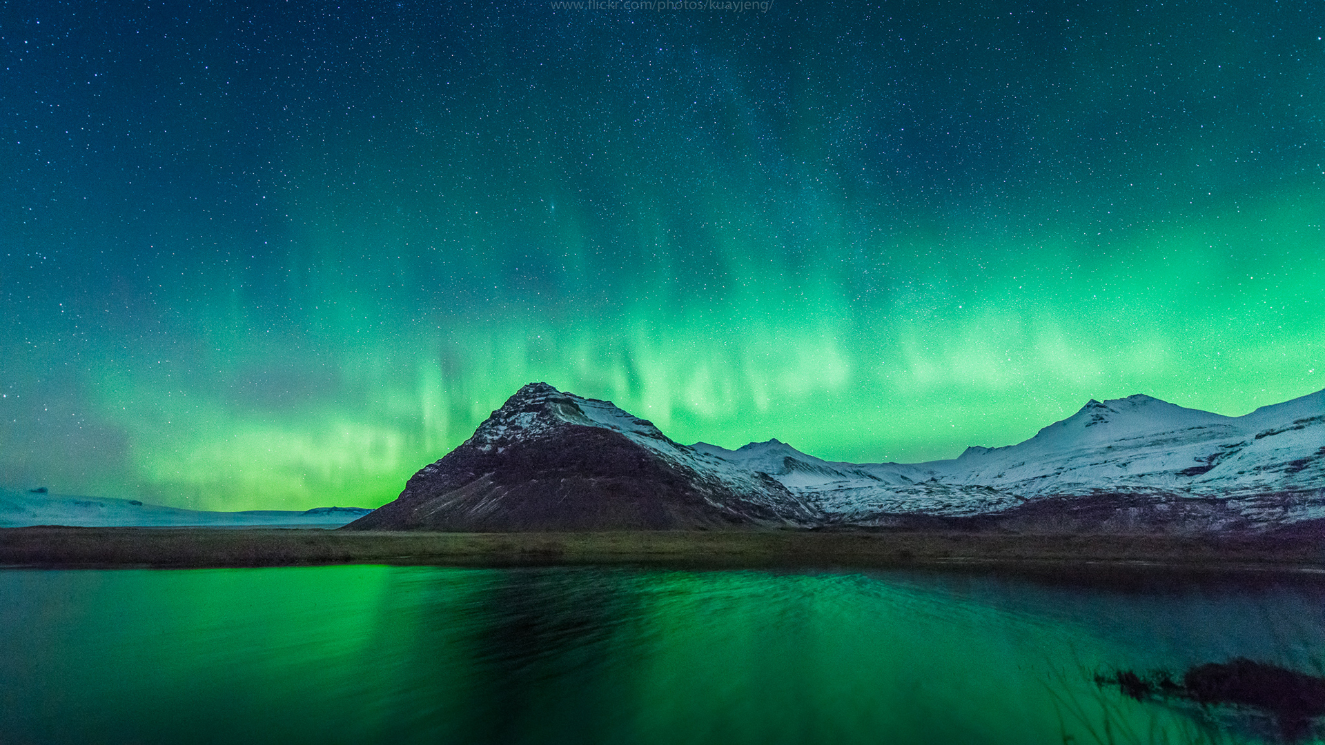 Aurora Borealis Northern Lights Night Green Stars Lake HD wallpaper |  nature and landscape | Wallpaper Better