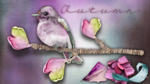 Lavender Bird for Fall wallpaper thumb
