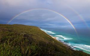Rainbow Coast Ocean HD wallpaper thumb