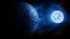 Digital Art, Sphere, Ball3D, Space, Universe, Planet, Stars, Glowing, Science Fiction wallpaper thumb