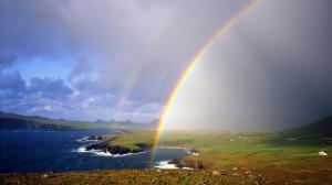 Magical Rainbow Over Farms In Irel wallpaper thumb