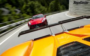 Pagani Zonda Ferrari FF Motion Blur Top Gear HD wallpaper thumb