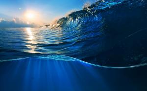 Blue ocean splash wallpaper thumb