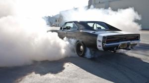 Dodge Charger RT Burnout Smoke HD wallpaper thumb
