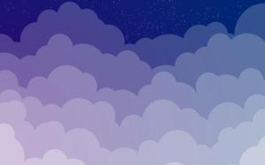 Clouds and stars wallpaper thumb