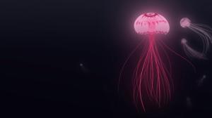 Animal, Jellyfish, Abstract, Sea, Dark Background, Digital Art wallpaper thumb