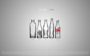 Minimalistic Text Bottles Coca Cola Evolution Background Images wallpaper thumb