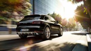 Porsche Macan, Car, Speed, Road, City, Sunlight, Motion Blur wallpaper thumb