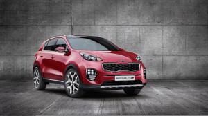 2015 Kia Sportage red SUV car wallpaper thumb