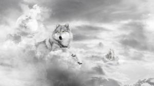 Wolf Castle Clouds HD wallpaper thumb