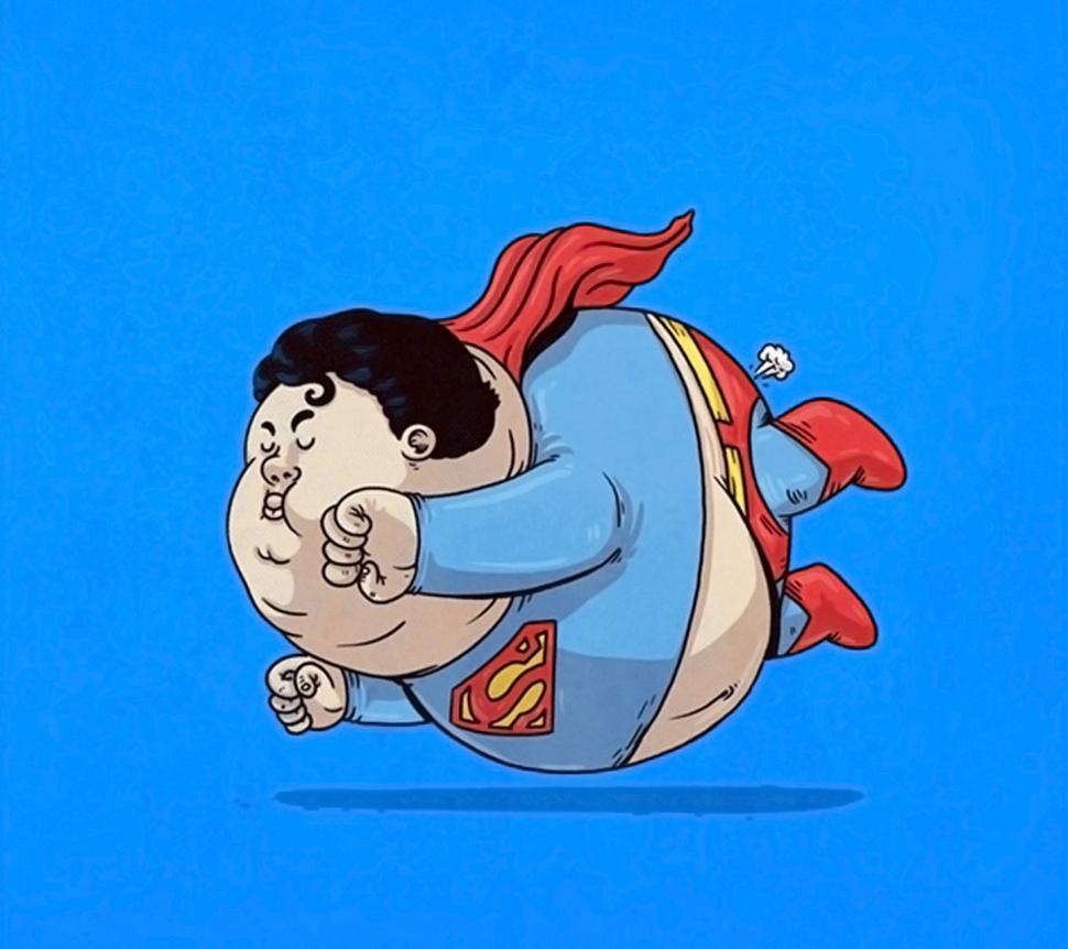 Superman, Humor, Fat wallpaper,superman wallpaper,humor wallpaper,fat wallpaper,1440x1280 wallpaper