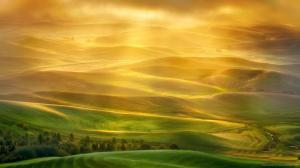 Golden Light Over Hills wallpaper thumb