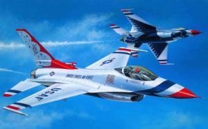 Art painting, air fighter aerobatics wallpaper thumb