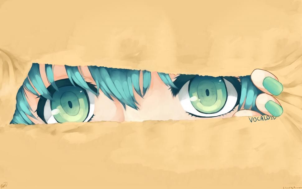 Anime Eyes Vocaloid HD wallpaper,cartoon/comic HD wallpaper,anime HD wallpaper,eyes HD wallpaper,vocaloid HD wallpaper,2560x1600 wallpaper