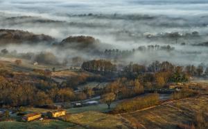 Mist, Nature, Sunrise, Landscape, Morning, Fall, Villages, Trees wallpaper thumb