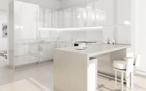 White kitchen design wallpaper thumb