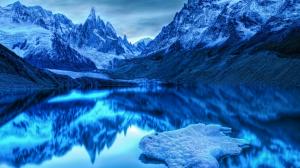 Lake Reflection Landscape Mountains Snow HDR HD wallpaper thumb