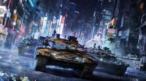 Armored, Warfare, Game, 5K, city, rain, street wallpaper thumb