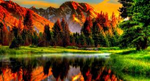 Nature, Landscape, Mountain, Lake, Forest wallpaper thumb