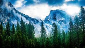 Landscape, Mountain, Trees, Clouds, Nature wallpaper thumb